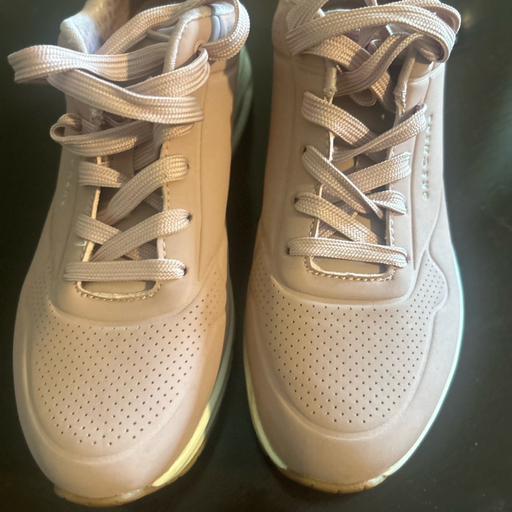 Skechers pink Sneakers Breathable Lace-Up Design